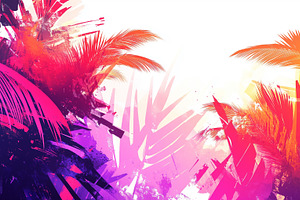 Vibrant tropical background, a Nature Photo by MistyDay