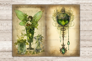 Absinthe Junk Journal Pages