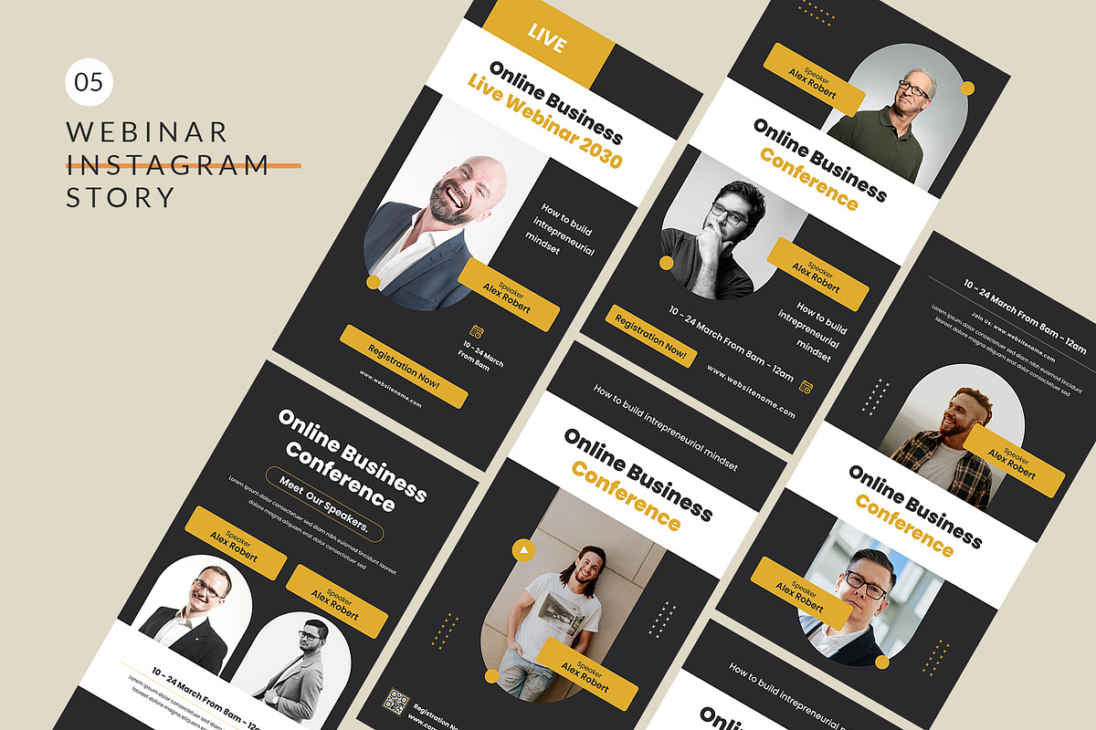 Online Webinar Social Media Story, a Social Media Template by Pixelpick