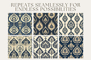 12 Teardrop Ottoman Seamless Pattern, a Pattern Graphic by Inknfolly (Thumbnail 2 of 7)