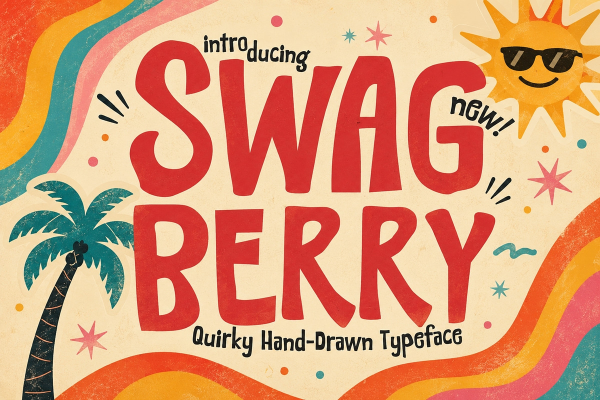 Swagberry - Handdrawn Typeface, a Handwritten Font by HipFonts (Photo 1 of 12)