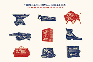 Vintage Advertising - Editable Text