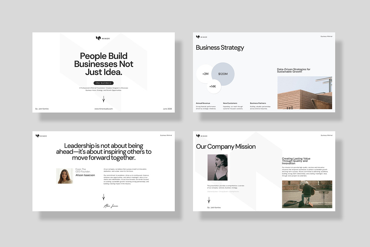 Minimal Business Plan Template, a Presentation Template by evgenystudio (Photo 5 of 8)