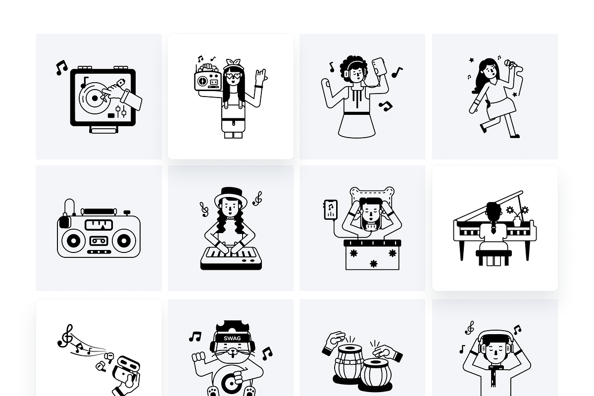 Animated Song and Music Icons, a Duotone Icon by Prosymbols (Photo 9 of 12)