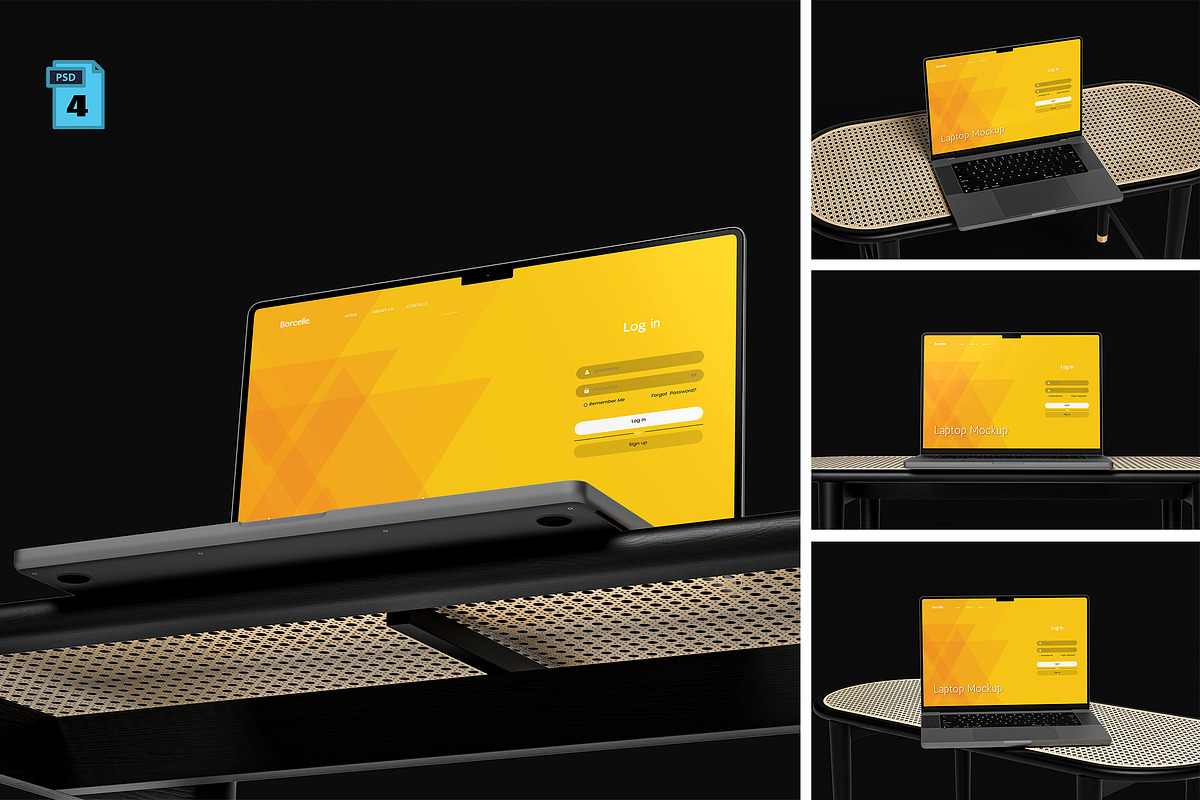 Laptop Mockup for Macbook Pro, a Wearable Device Mockup by AnasStudio (Photo 1 of 5)