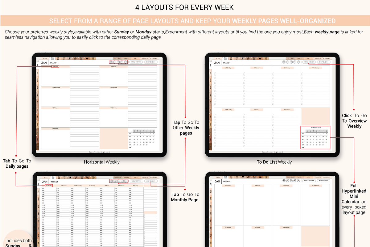 All-in-One Planner 2025 Dated Undate, a Templates & Theme by Plamarplanners (Photo 3 of 10)