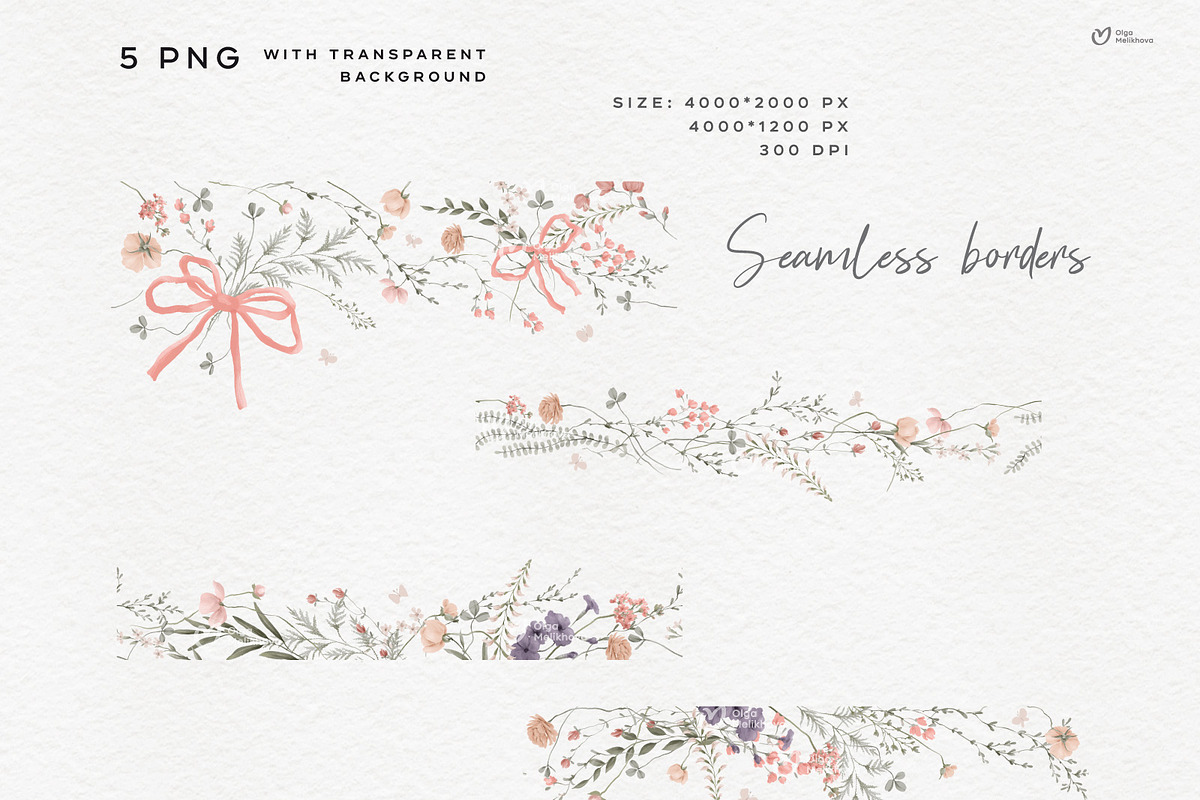 Spring Wildflowers, hand drawn, an Object Illustration by ollalya (Photo 5 of 9)