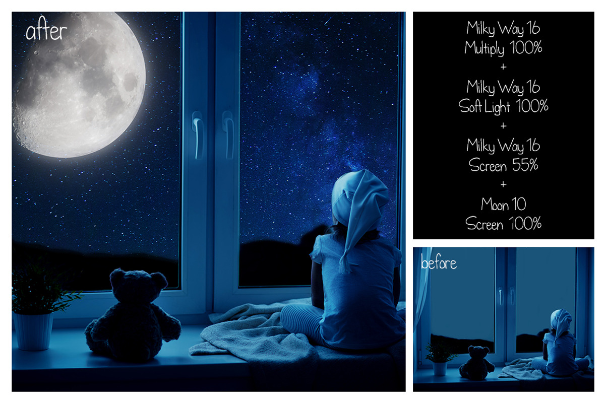 50 Night Sky Overlays, a Texture Graphic by LovePhotoMoment (Photo 11 of 16)