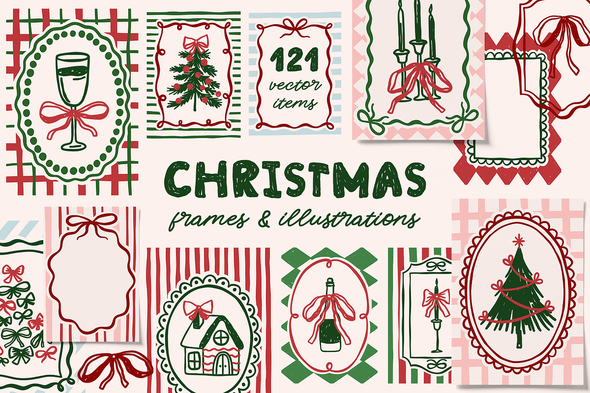 Christmas Frames And Illustrations, an Object Graphic by ArtFM (Photo 1 of 13)