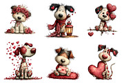 Quirky valentine dog clipart, an Illustration by CreationArt (Thumbnail 5 of 6)