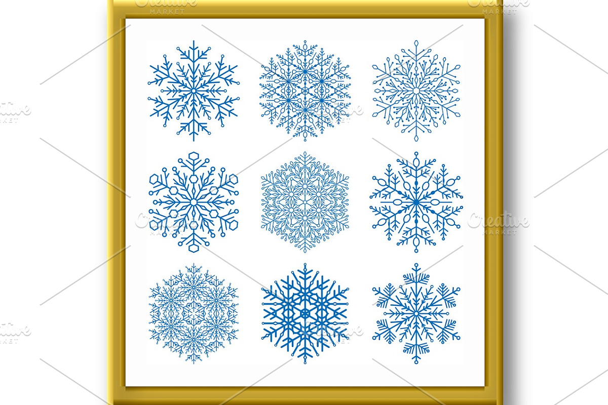 Set of Vector Snowflakes, a Texture Graphic by FineArtStudio (Photo 2 of 3)