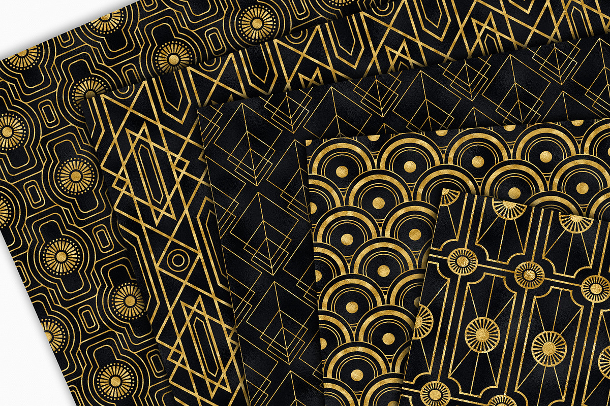 20 Art Deco Seamless Vector Patterns, a Pattern Graphic by CatJello Graphics (Photo 12 of 23)