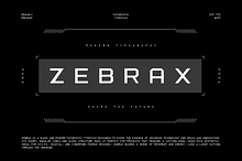 Zebrax - Futuristic Display Font