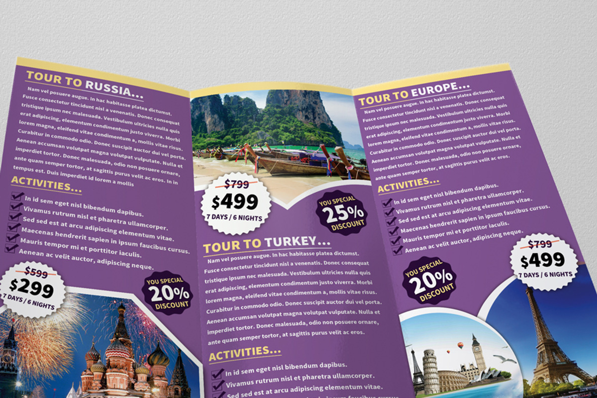 Travel Trifold Brochure 01, a Brochure Template by fatihakdemir (Photo 4 of 5)