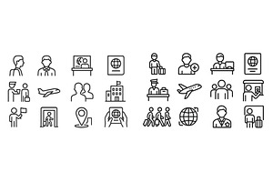 Travel icons representing different, a Transportation Illustration by ZinetroN