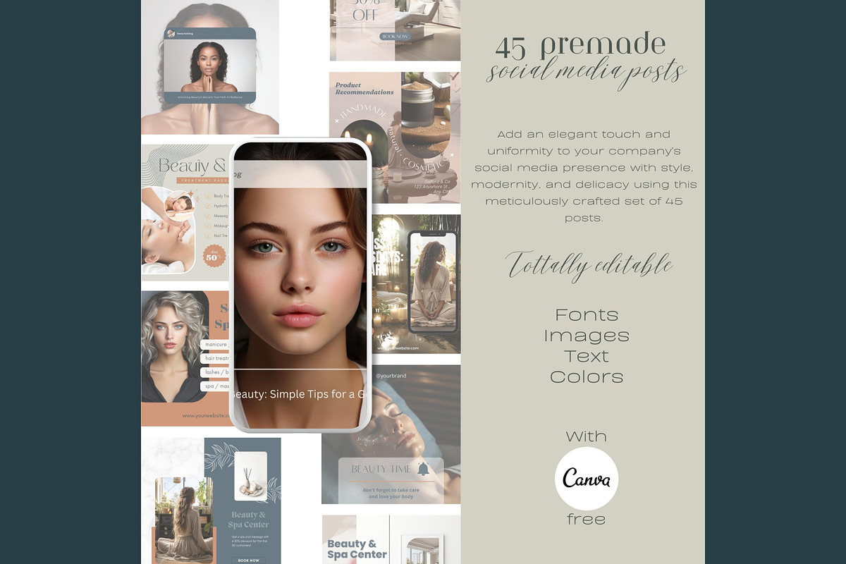 Beauty Social media post templates, a Social Media Template by Cute Little Workshop (Photo 2 of 5)