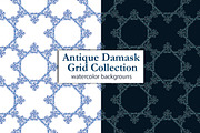 Antique Damask Grid Collection, a Pattern Graphic by L- design studio (Thumbnail 4 of 7)