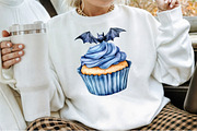 Watercolor Blue Halloween Clipart, an Illustration by Sublimation Artist (Thumbnail 4 of 6)