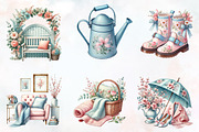 Cozy romantic spring clipart, an Illustration by RobertsArt (Thumbnail 6 of 7)