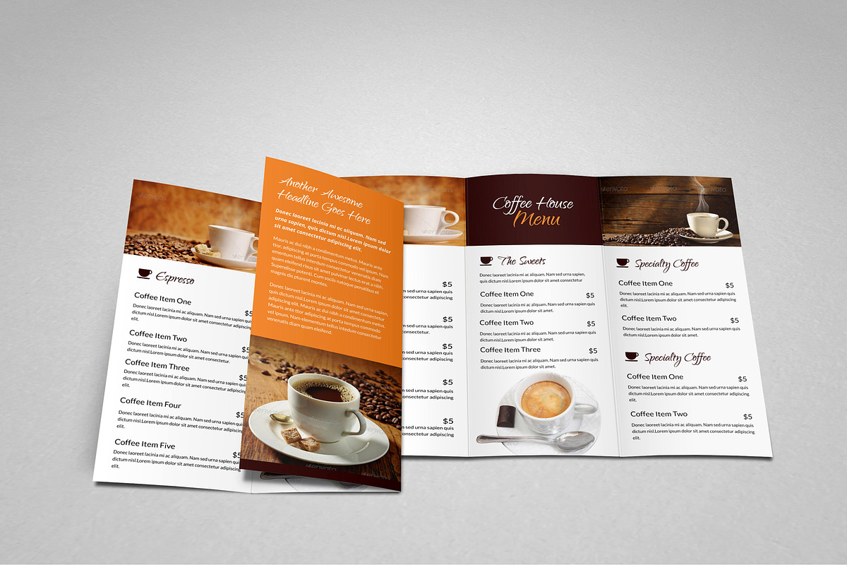 Coffee Shop Restaurant Template v2, a Brochure Template by JanySultana (Photo 3 of 7)