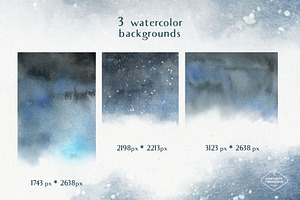 Polar Bear Christmas Watercolor Set