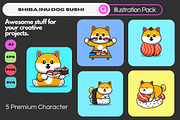 Cute Shiba Inu Dog Sushi Salmon, a Food Illustration by Artstorystudio (Thumbnail 1 of 6)