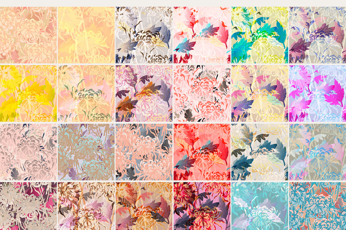 44 floral abstraction vector set 2, a Pattern Graphic by PatternsBlooming (Photo 9 of 10)