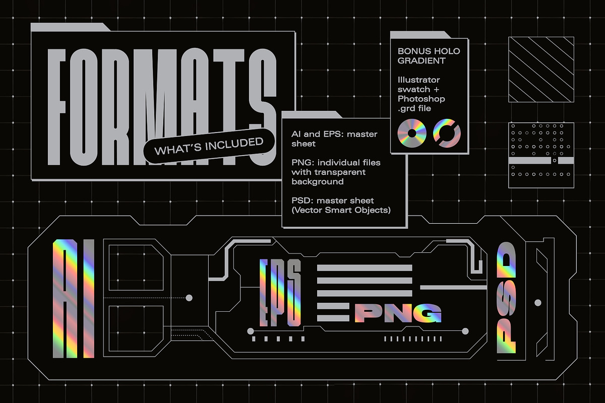 Sci-Fi Panels Vector Pack, an Object Graphic by MiksKS (Photo 7 of 12)
