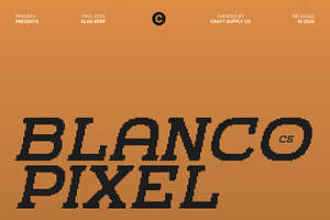 CS Blanco Pixel, a Slab Serif Font by Craft Supply Co.