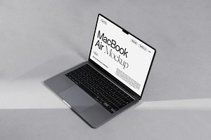 Clean MacBook Air Mockup PSD