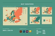 Europe Vector Map, a Graphic by Ben Buysse (Thumbnail 4 of 4)