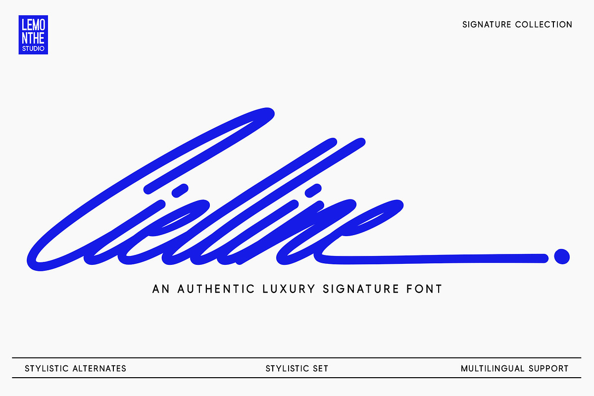 Cielline | Signature Font, a Script Font by Lemonthe (Photo 1 of 9)