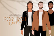 Portrait Creator - Man, a Person Illustration by PatrushevaYana (Thumbnail 1 of 7)