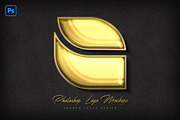 Gold Logo Photoshop Mockup, a Product Mockup by Andrew Skoch Design (Thumbnail 1 of 3)