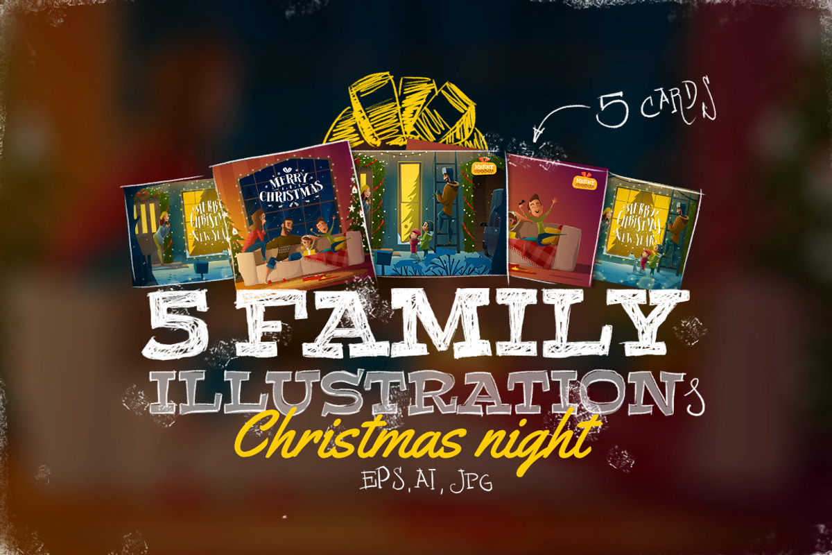 5 Family Illustrations, a Graphic by Drumcheg (Photo 1 of 6)