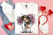 Whimsical Valentine Couple Clipart, an Illustration by Canvas Craft (Thumbnail 4 of 6)