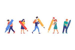 Flat vector illustration of people, a Person Illustration by GraphiShop