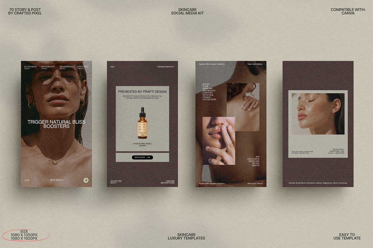 Elegant Skincare Canva Templates preview 5