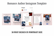 Romance Author Canva Instagram, a Marketing Template by Snapybiz (Thumbnail 3 of 10)