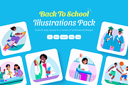 Back To School Illustration Art Pack, an Education Illustration by Brickclay (Thumbnail 1 of 10)