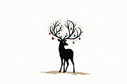 Rustic Deer Silhouette Bundle, an Illustration by Gfx_Store (Thumbnail 5 of 7)