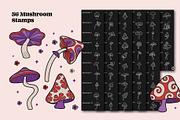 Groovy Procreate Forest & Mushrooms, a Brush Add-On by Pencil Twist (Thumbnail 2 of 9)