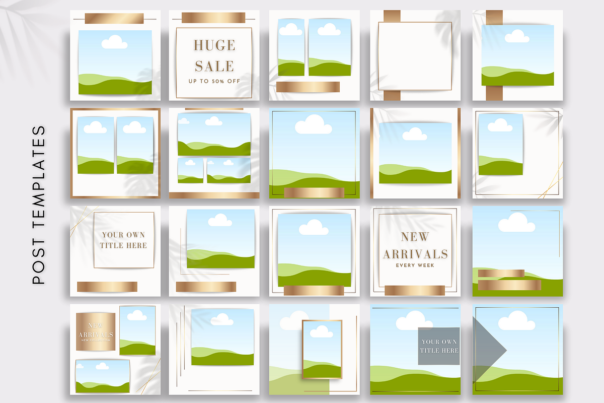 White and Gold Instagram Templates, a Social Media Template by Innova Studio (Photo 3 of 9)