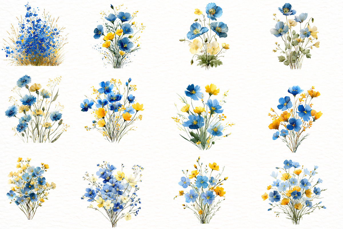 Meadow Wildflowers Clipart, an Illustration by Designworld (Photo 4 of 5)