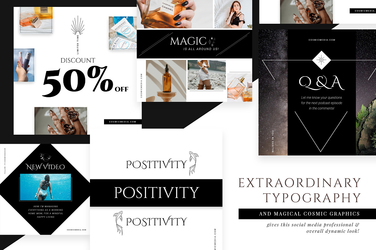 COSMIC - Engagement & Branding Pack, a Social Media Template by Typography Prime (Photo 6 of 16)