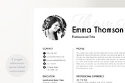 resume template with photo, a Resume Template by PinkJellyfish (Thumbnail 3 of 5)