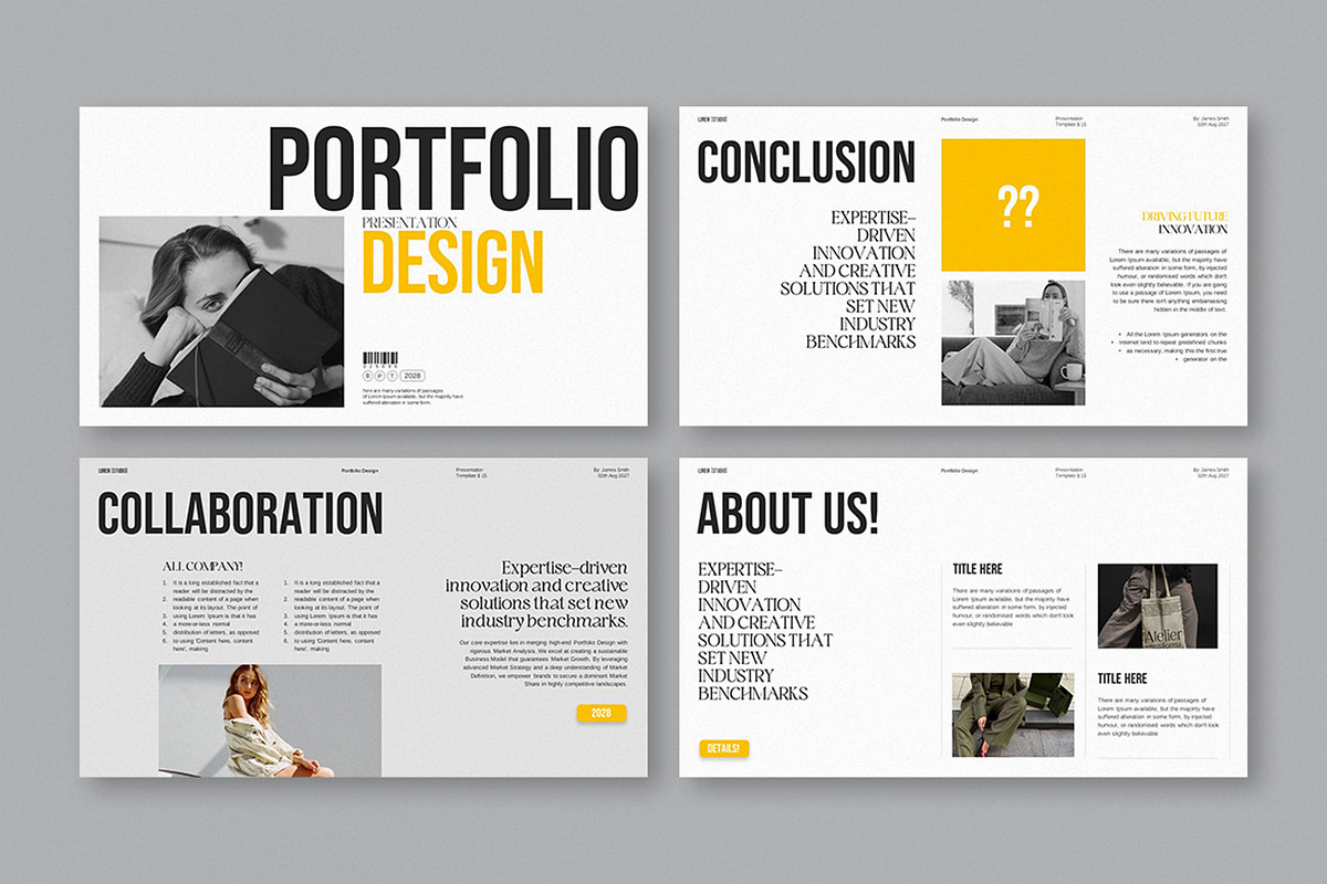Portfolio Presentation Template, a Presentation Template by Slide_Genius1 (Photo 4 of 9)
