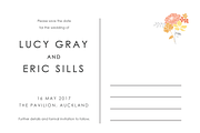 Floral Invitation - Save the Date, an Invitation Template by Interior Mockup Co (Thumbnail 2 of 4)