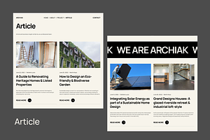 Architecture Website UI KIT Template