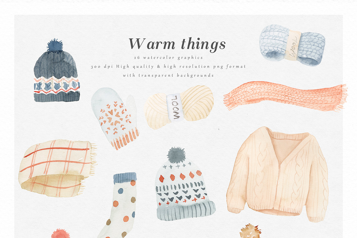 Winter Watercolor Graphic Set-Jolly, a Decorative Illustration by Graphic Box (Photo 7 of 8)